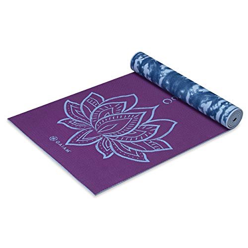 Gaiam Yoga Mat Premium Print Reversible Extra Thick