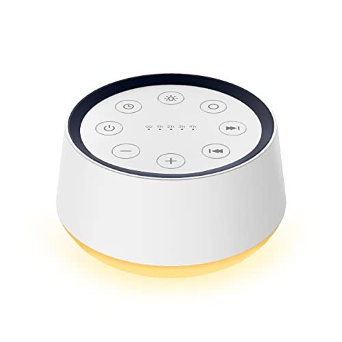 White Noise Machine Brown Noise Machine with 30 Soothing Sounds 12 Colors Night Light